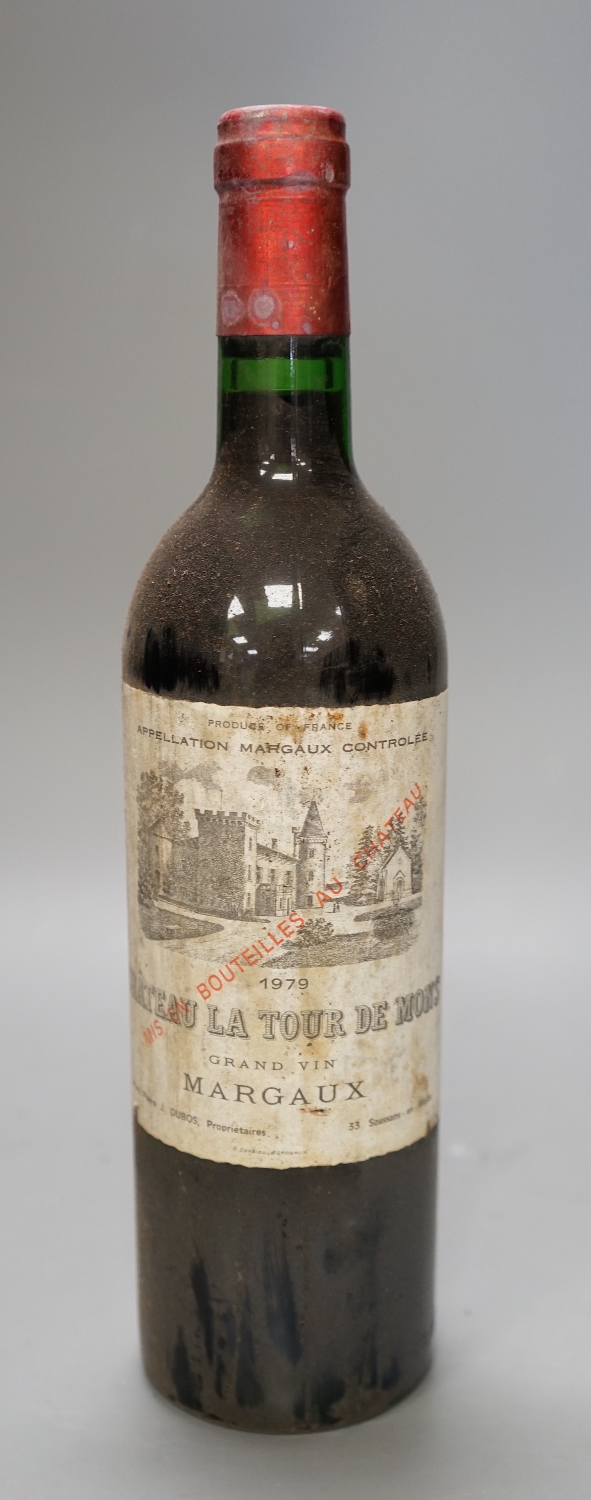 Ten bottles of 75cl 1979 Chateau la Tour de Mons Grand Vin Margaux, together with two bottles of 75cl 1978 Delheim Cabernet Sauvignon, (12)